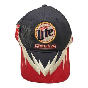Vintage Signed Rusty Wallace‎ Miller Lite Nascar Racing Chase Strapback Hat